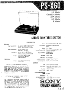 Sony PS-X60 - Service Manual 